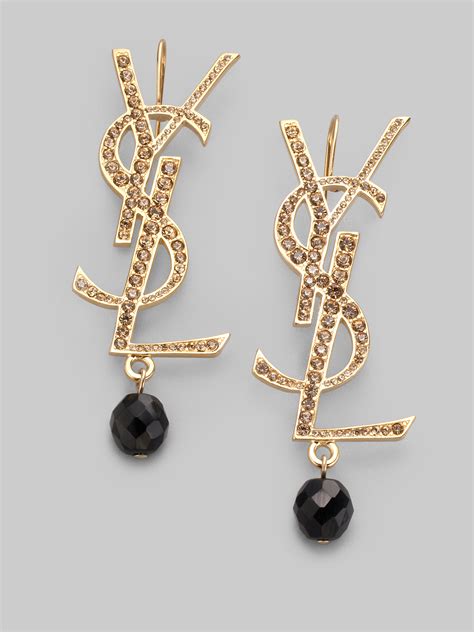 ladies saint laurent earrings.